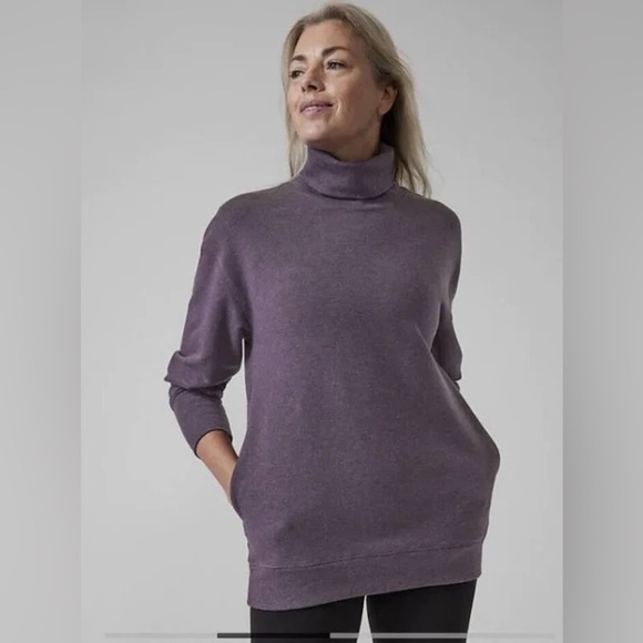 Athleta Tops - ATHLETA Balance Cinch Sweatshirt Long Sleeve Turtleneck Women’s Sz Medium